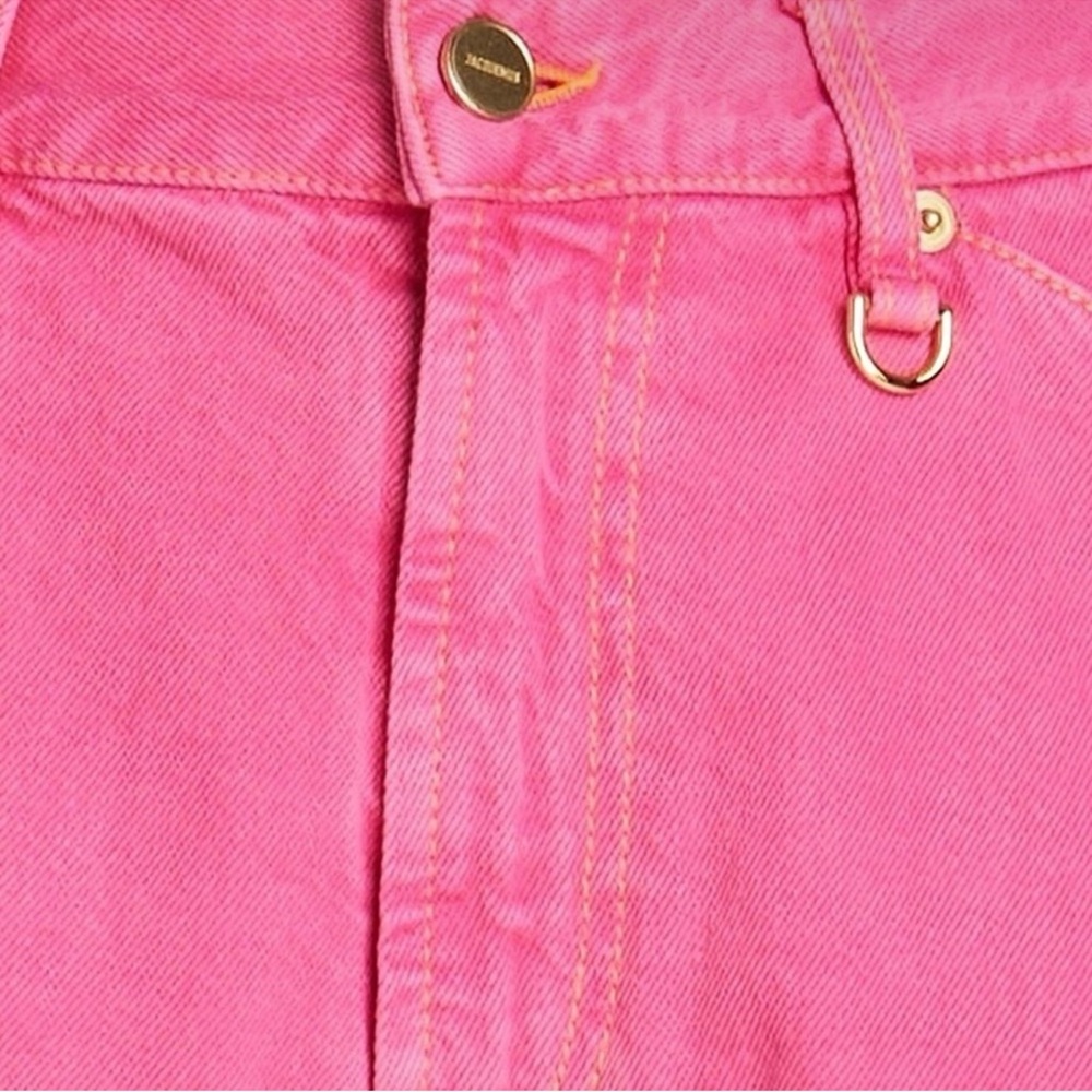 Jacquemus Vibrant Pink Straight Leg Jeans 30 - Picture 5 of 6
